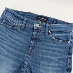 Lucky Brand Womens Jeans Size 4/27 Ankle Blue Denim Distressed Ava Skinny